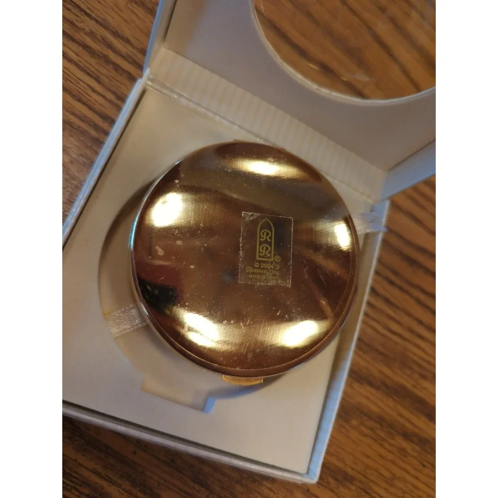 Roman Inc. USA Fancy Women's Victorian Shoe Gold Plate Mirror‎ Compact